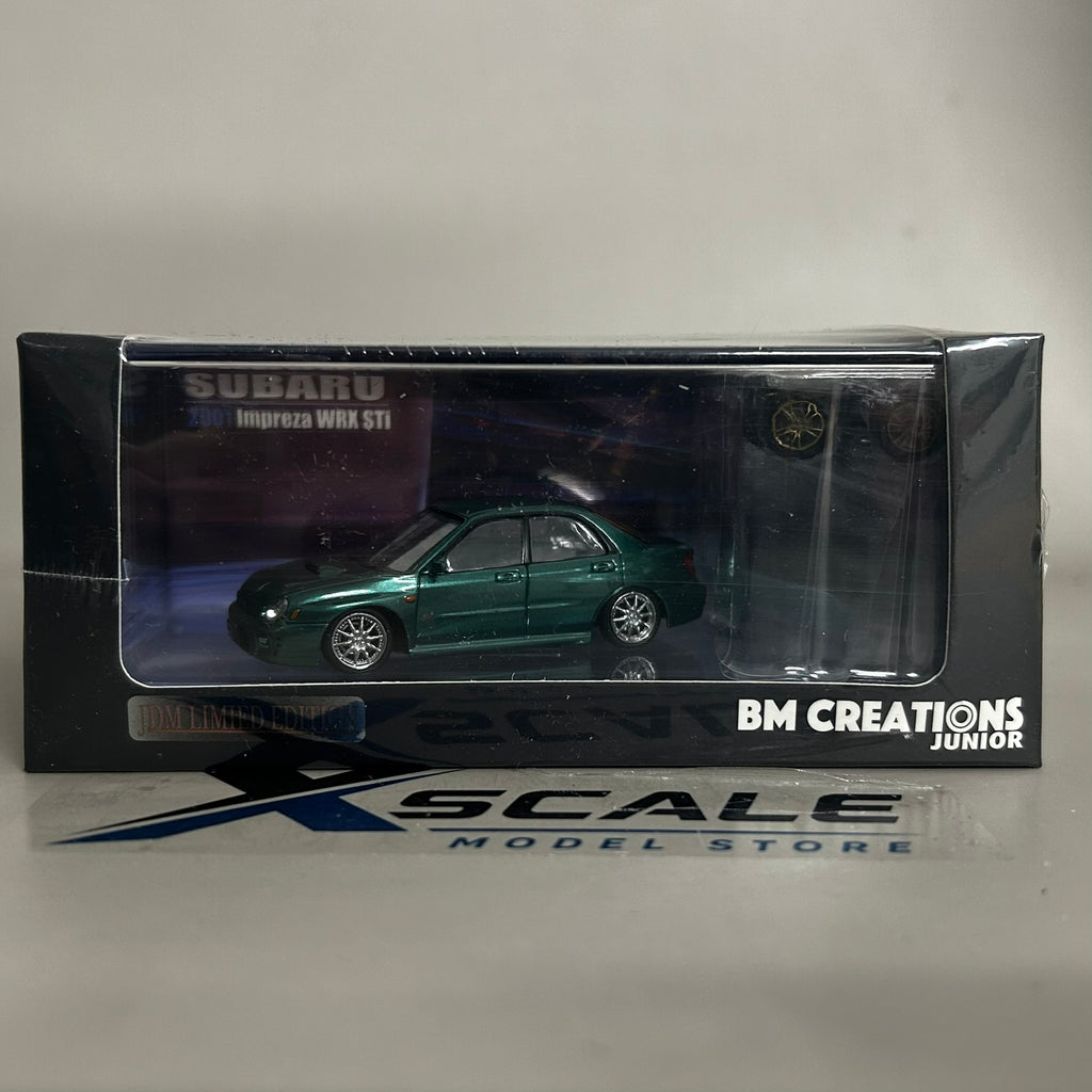 BM Creations 1/64 Subaru 2001 Impreza WRX STI Green