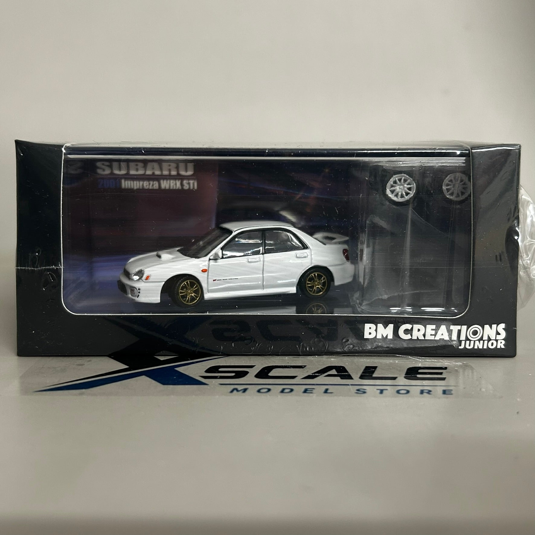 BM Creations 1/64 Subaru 2001 Impreza WRX STI White