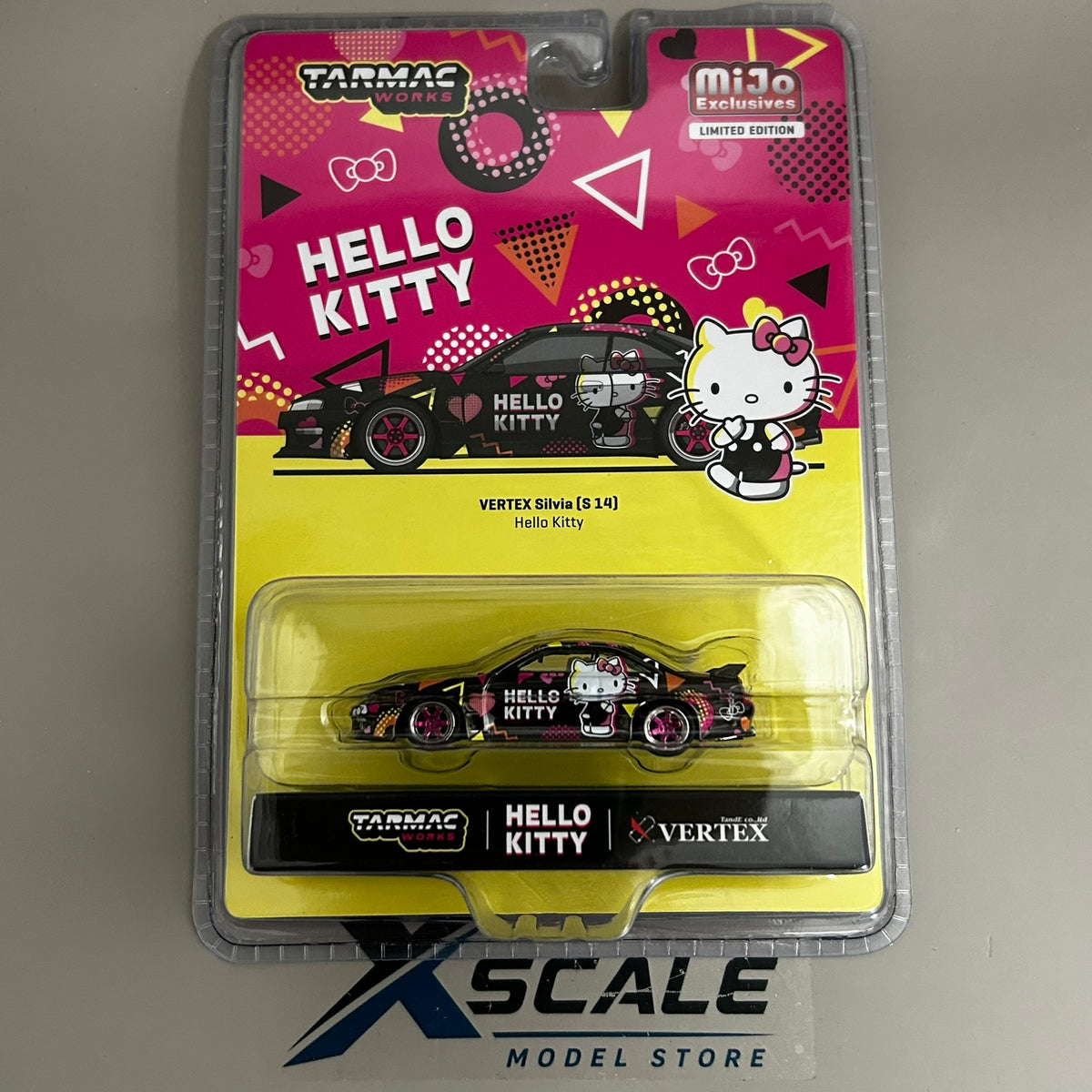 Tarmac Works 1/64 Nissan Vertex Silvia S14 Hello Kitty