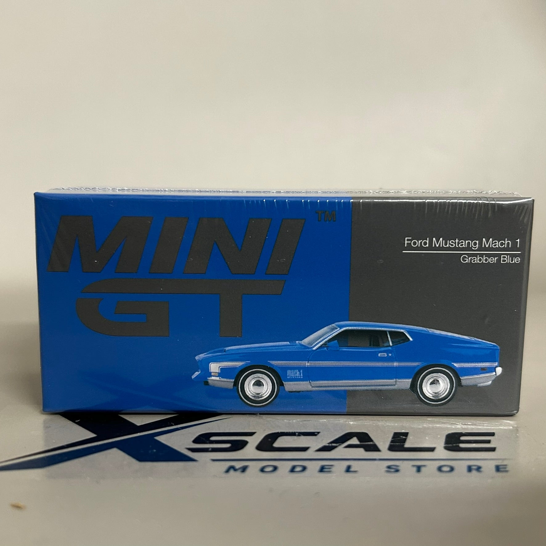 Mini GT 1/64 #1138 Ford Mustang Mach 1 Blue