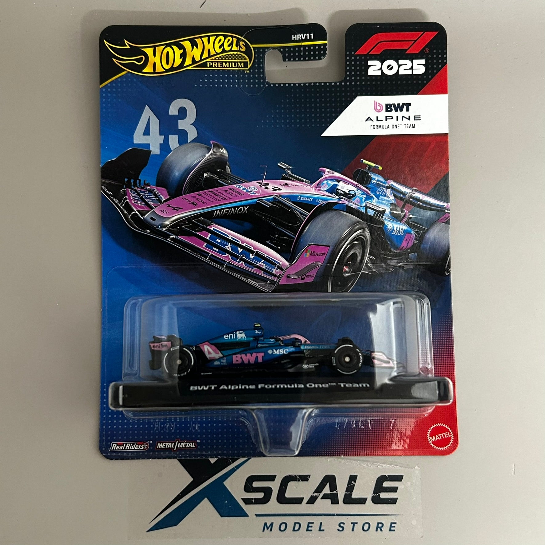 Premium Hot Wheels 1/64 Formula 1 2025 Alpine #43