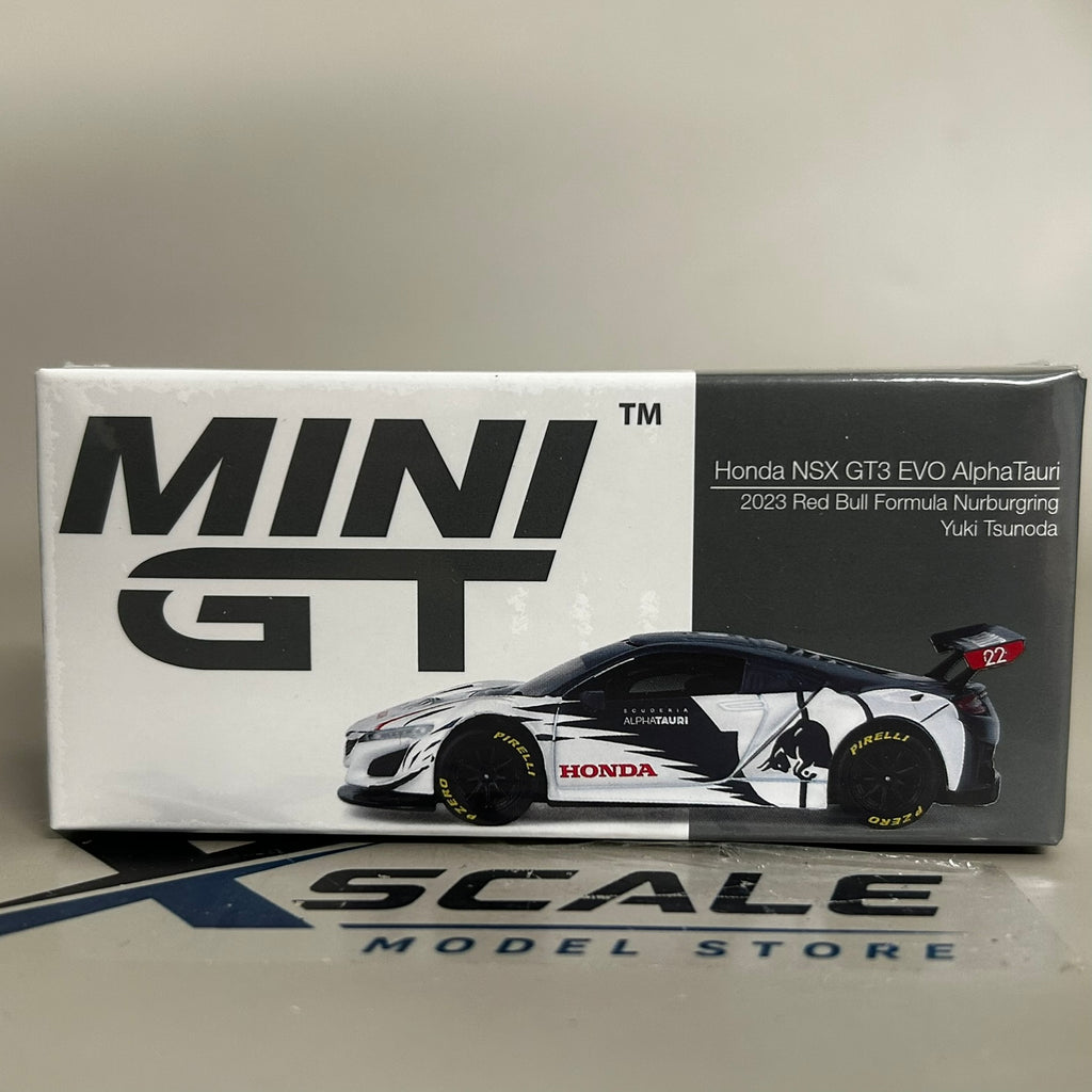 Mini GT 1/64 #761 Honda NSX GT EVO Alpha Tauri Red Bull 2023