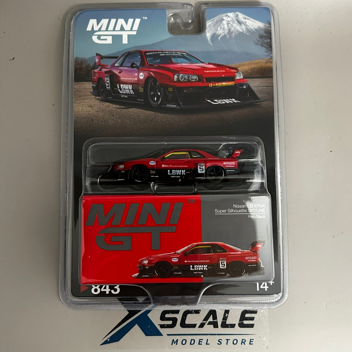 Mini GT 1/64 #843 Nissan LB ER34 Super Silhouette Skyline