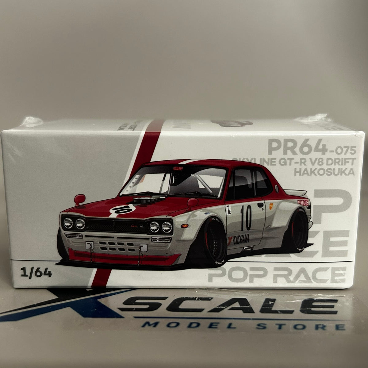 Pop Race 1/64 #075 Nissan Skyline GTR V8 Drift Hakosuka