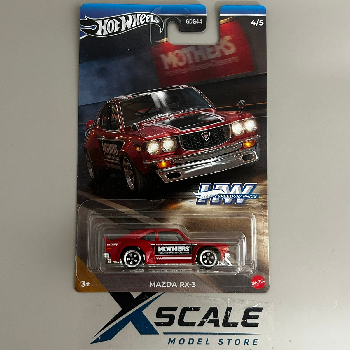 Silver Series Hot Wheels 1/64 Speed Graphics Mazda RX3