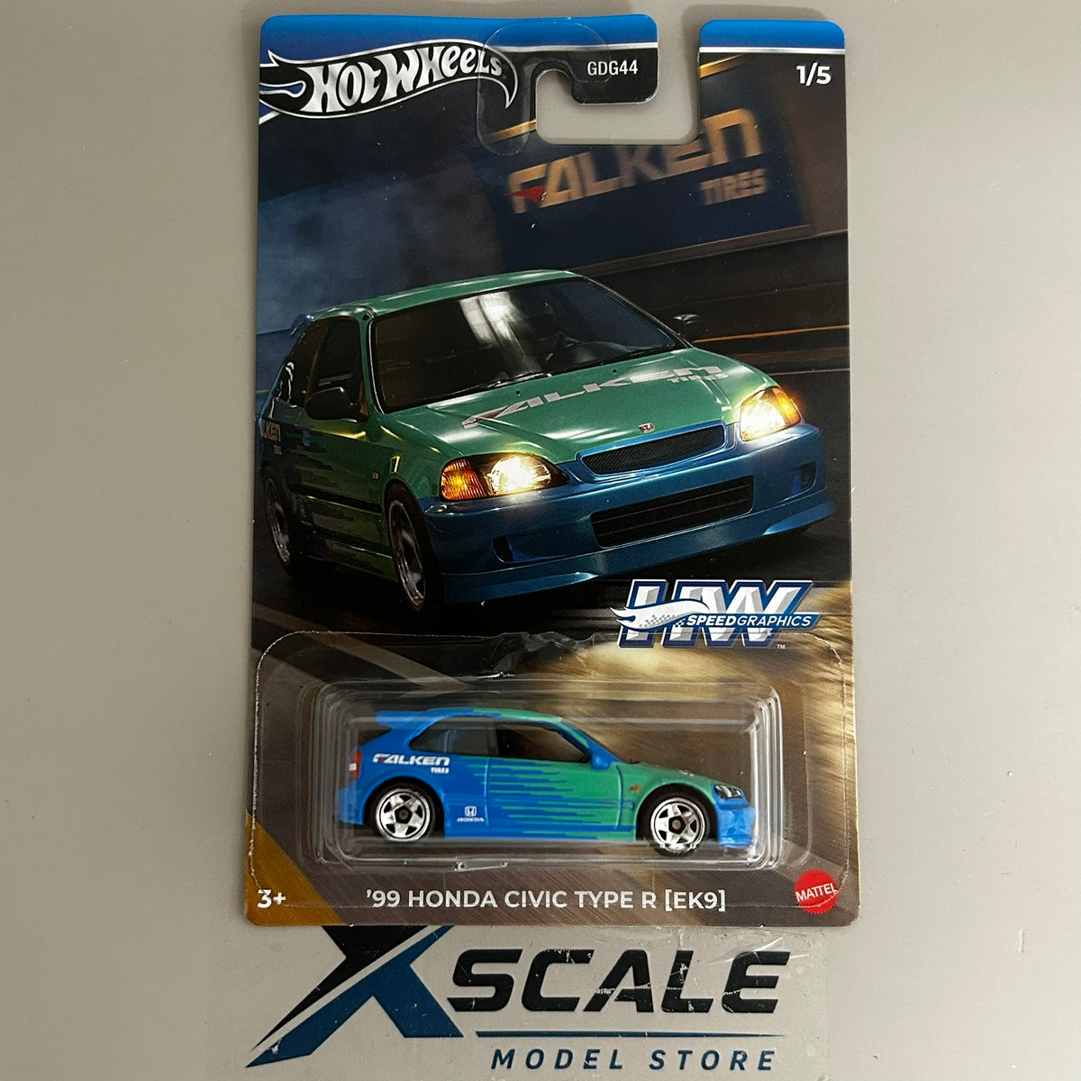 Silver Series Hot Wheels 1/64 Speed Graphics Honda Civic EK9