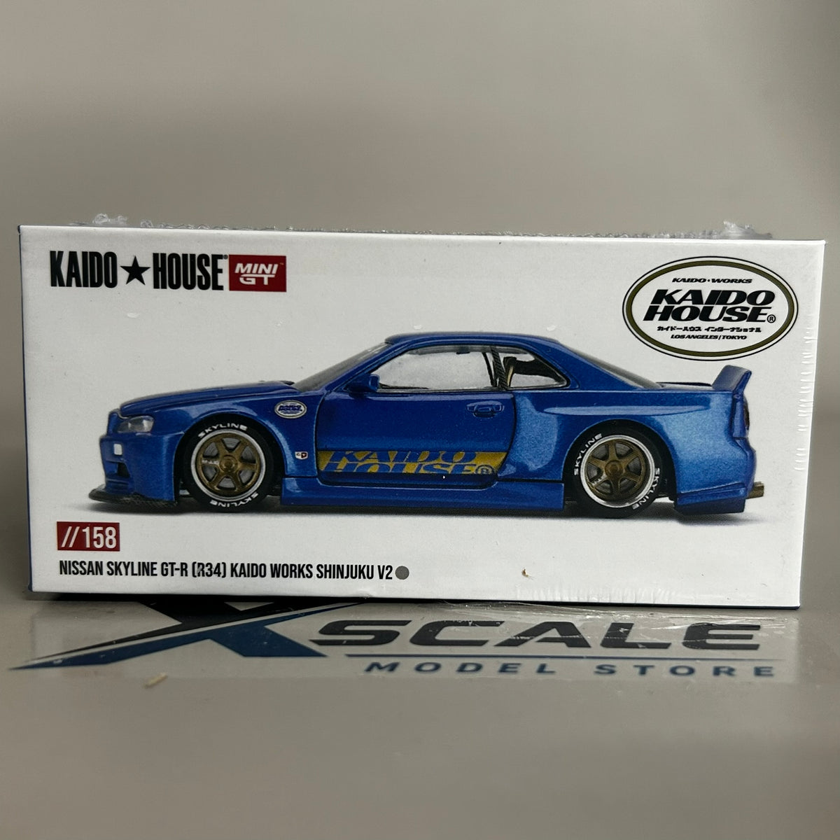 Mini GT Kaido House 1/64 #158 Nissan Skyline GTR R34 V2 Aero