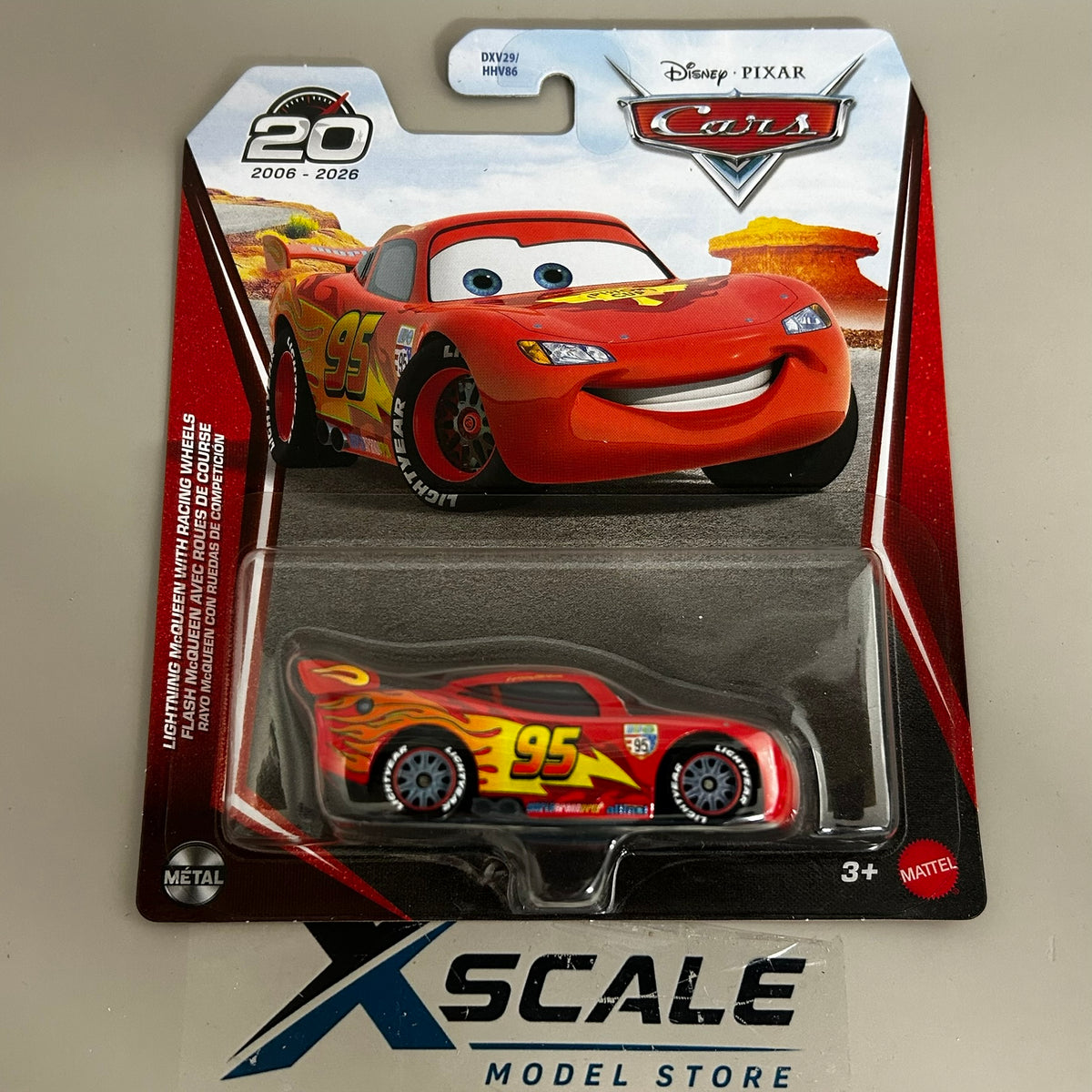 Disney Character Pixar Cars Lightning McQueen With Racing Wheels
