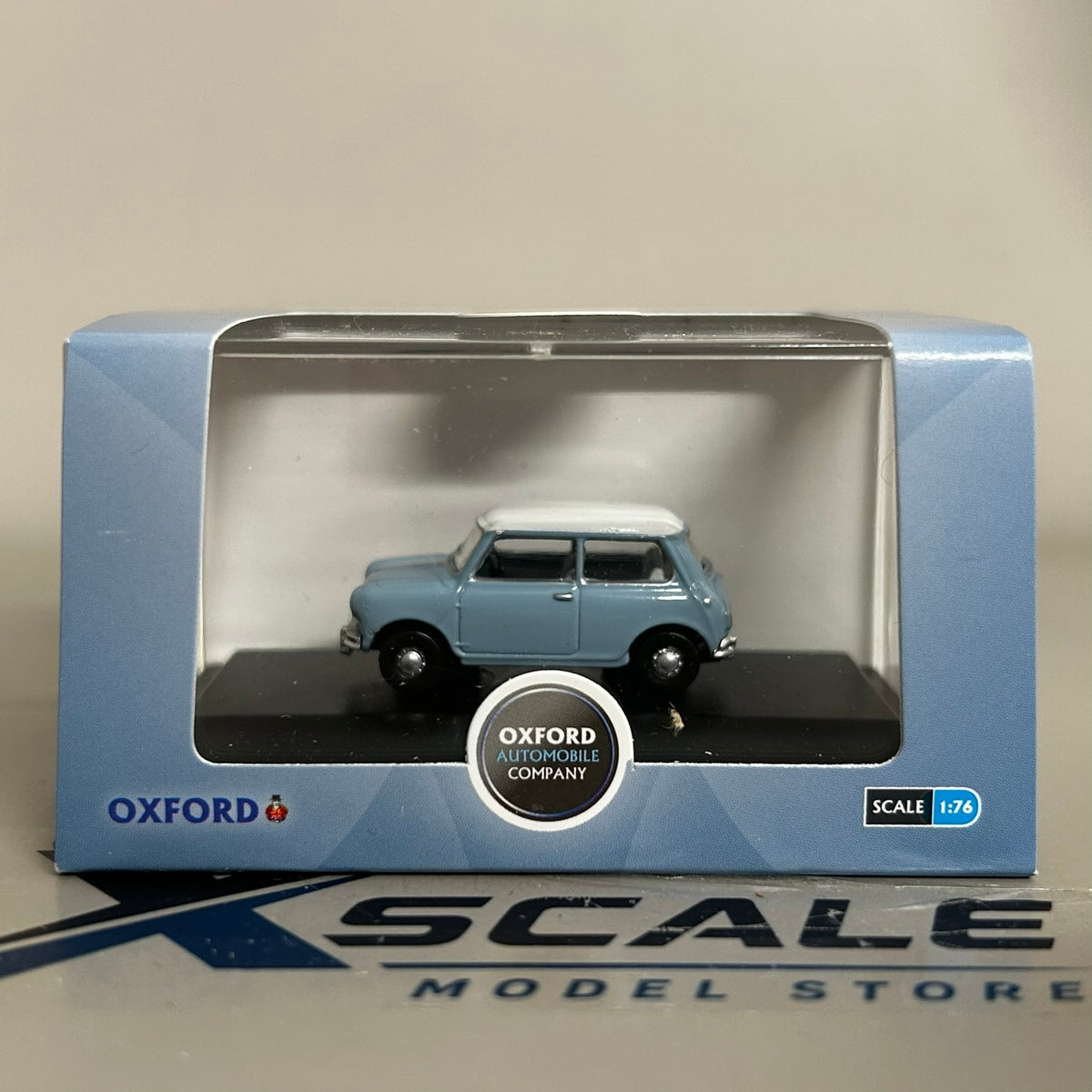 Oxford Diecast 1/76 Austin Mini Blue