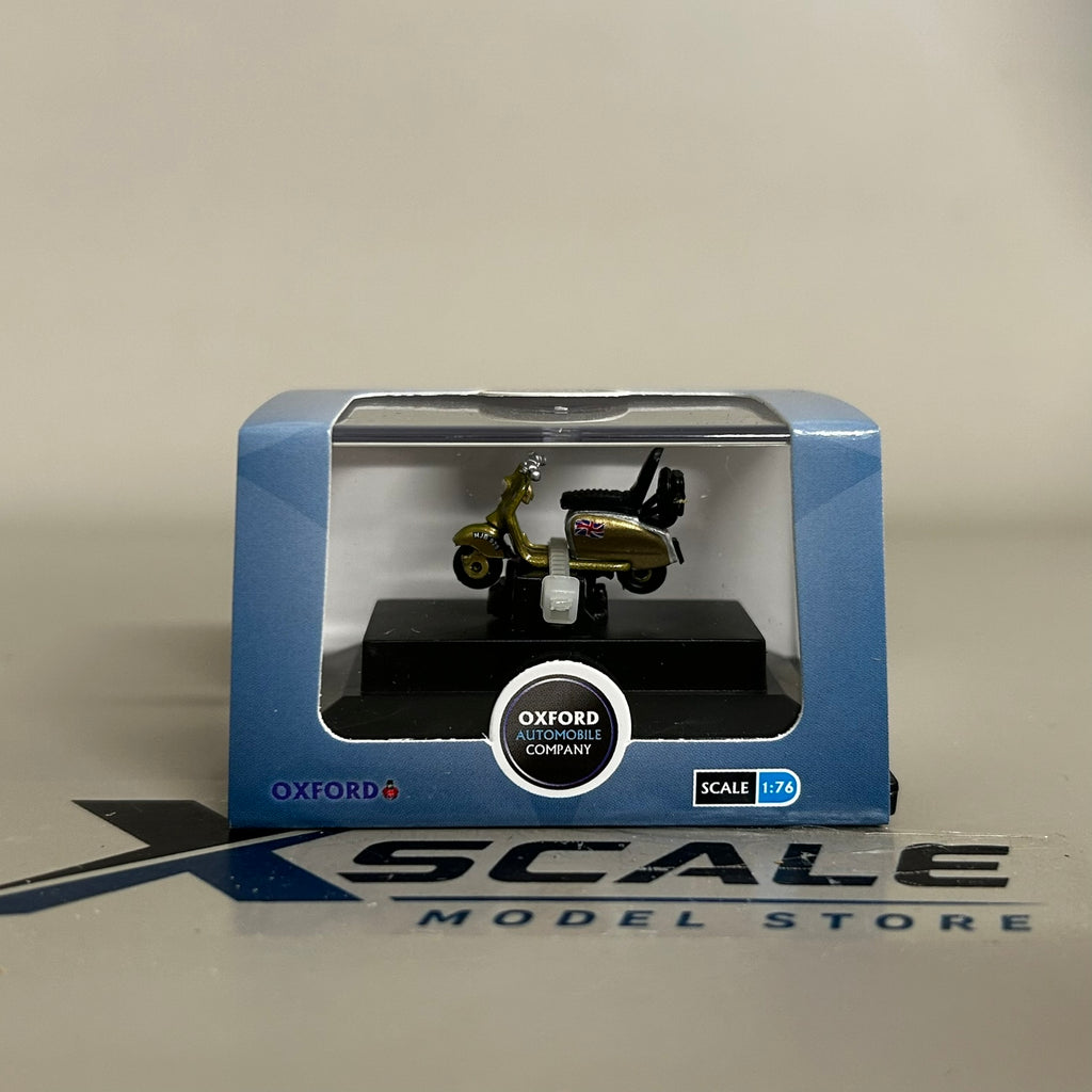 Oxford Diecast 1/76 Scooter Gold Union Jack