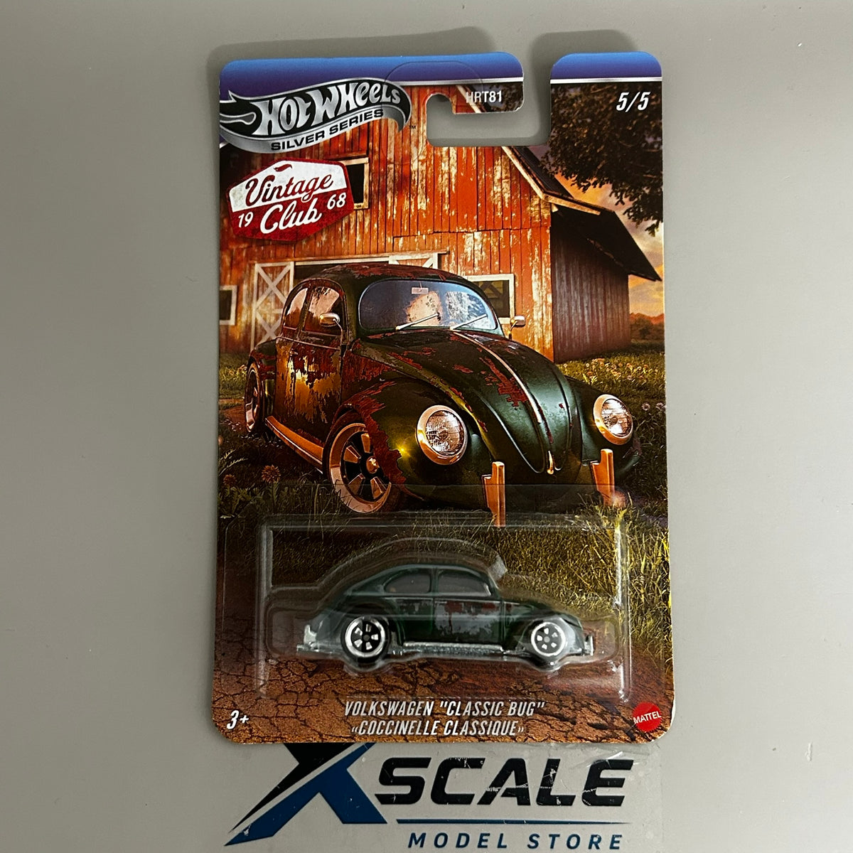 Silver Series Hot Wheels 1/64 Vintage Volkswagen Classic Bug