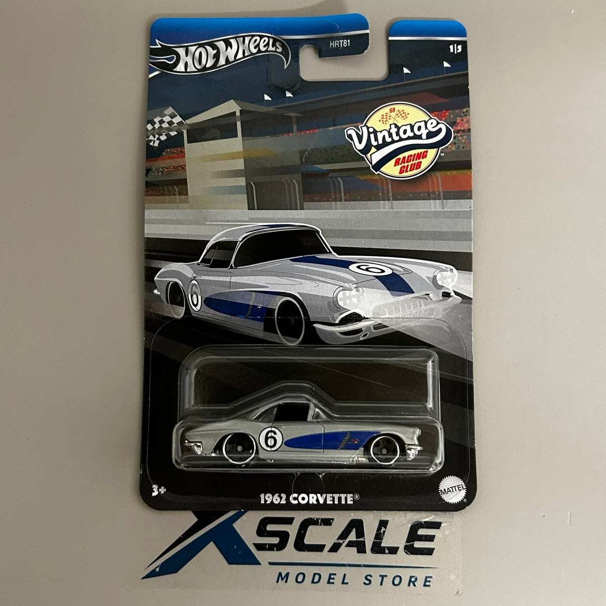 Silver Series Hot Wheels 1/64 Vintage 1962 Corvette