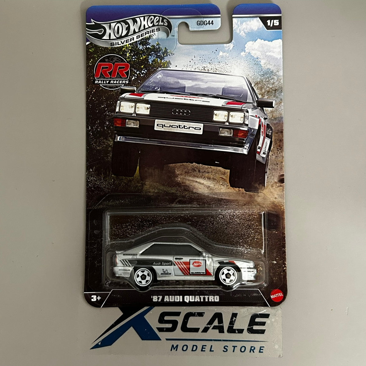 Silver Series Hot Wheels 1/64 Rally Racers 87 Audi Quattro
