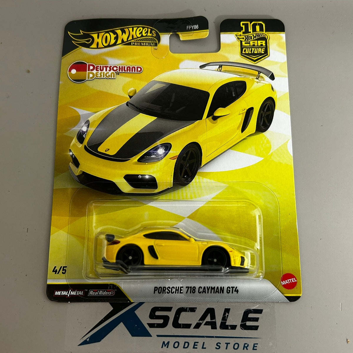 Premium Hot Wheels 1/64 Car Culture Deutschland Porsche 718 Caymen GT4