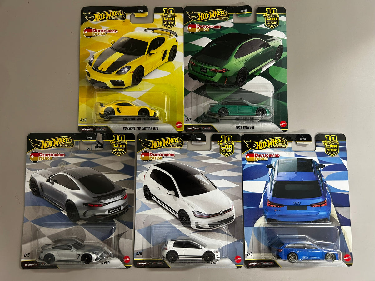 Premium Hot Wheels 1/64 Car Culture Deutschland Design Full Set of 5