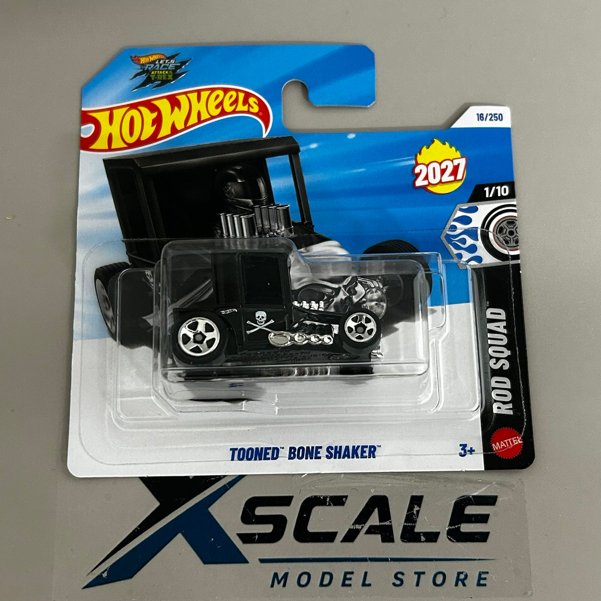 Hot Wheels 2027 A 1/64 Rod Squad Tooned Bone Shaker