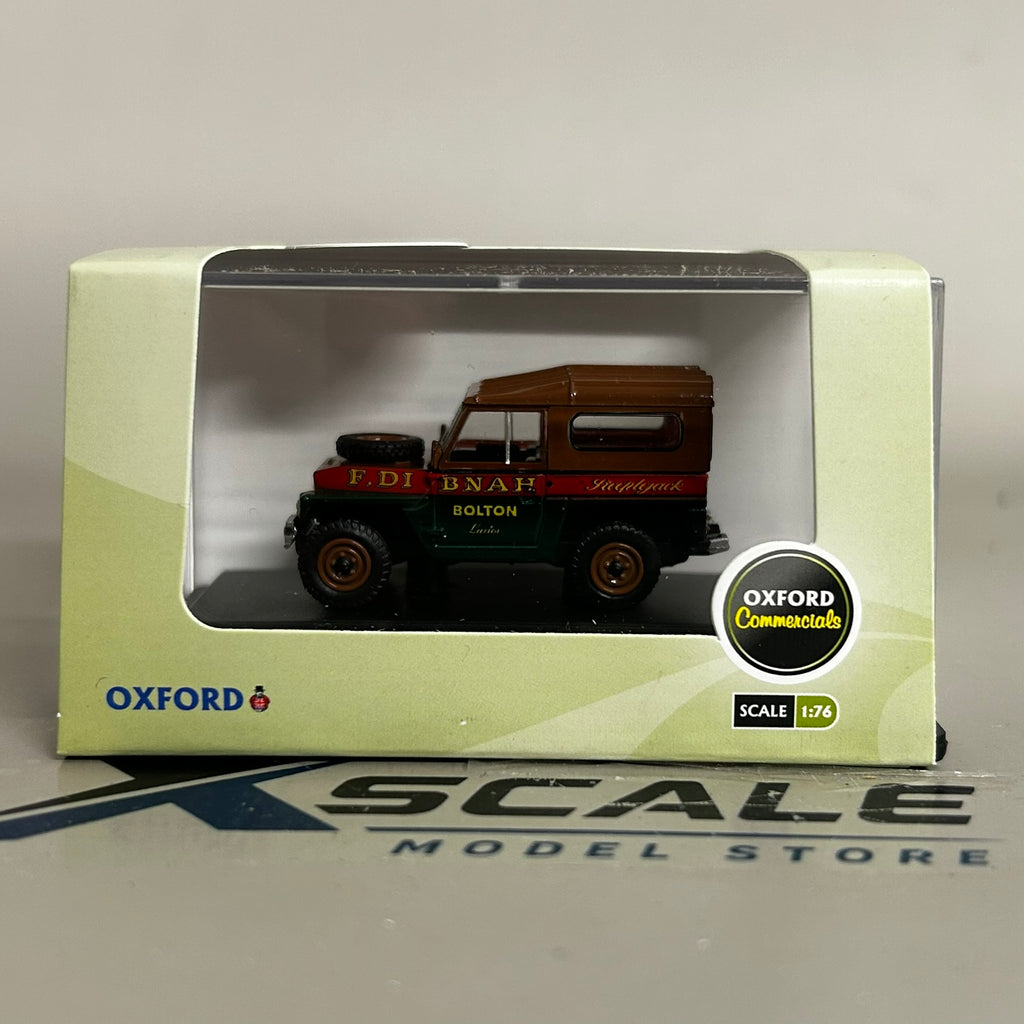 Oxford Diecast 1/76 Land Rover 1/2 Ton Lightweight Hard Top Fred Dibnah