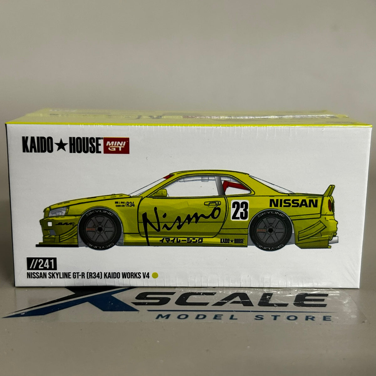 Mini GT Kaido House 1/64 #241 Nissan Skyline GTR R34 V4