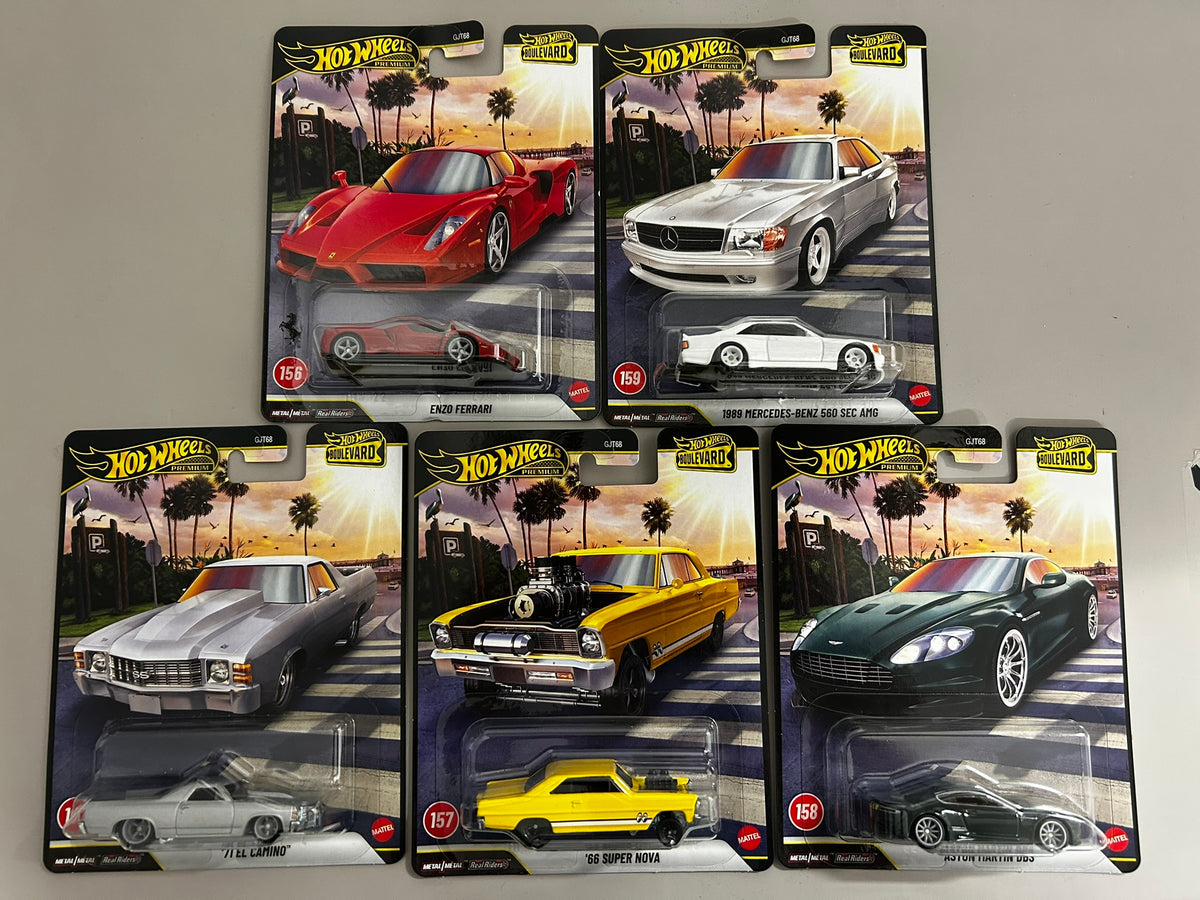Premium Hot Wheels 1/64 Boulevard Full Set of 5 Wave J 156-160