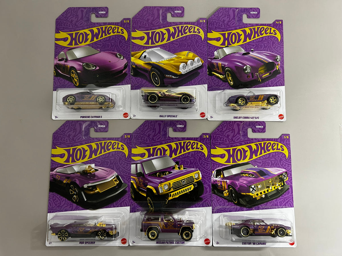 Silver Series Hot Wheels 1/64 57th Anniversary Set Of 6 *Including Chase*