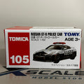 Tomica 1/64 #105 Nissan GTR Police Car