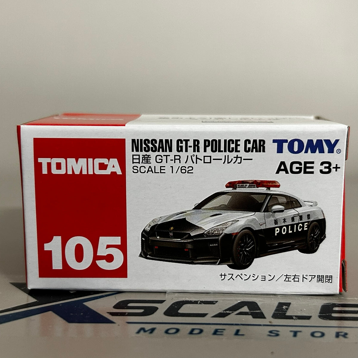 Tomica 1/64 #105 Nissan GTR Police Car