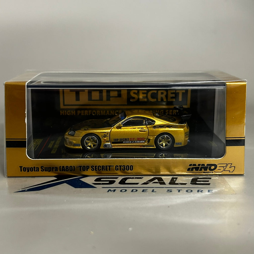 Inno64 1/64 Toyota Supra A80 Top Secret GT300 Gold