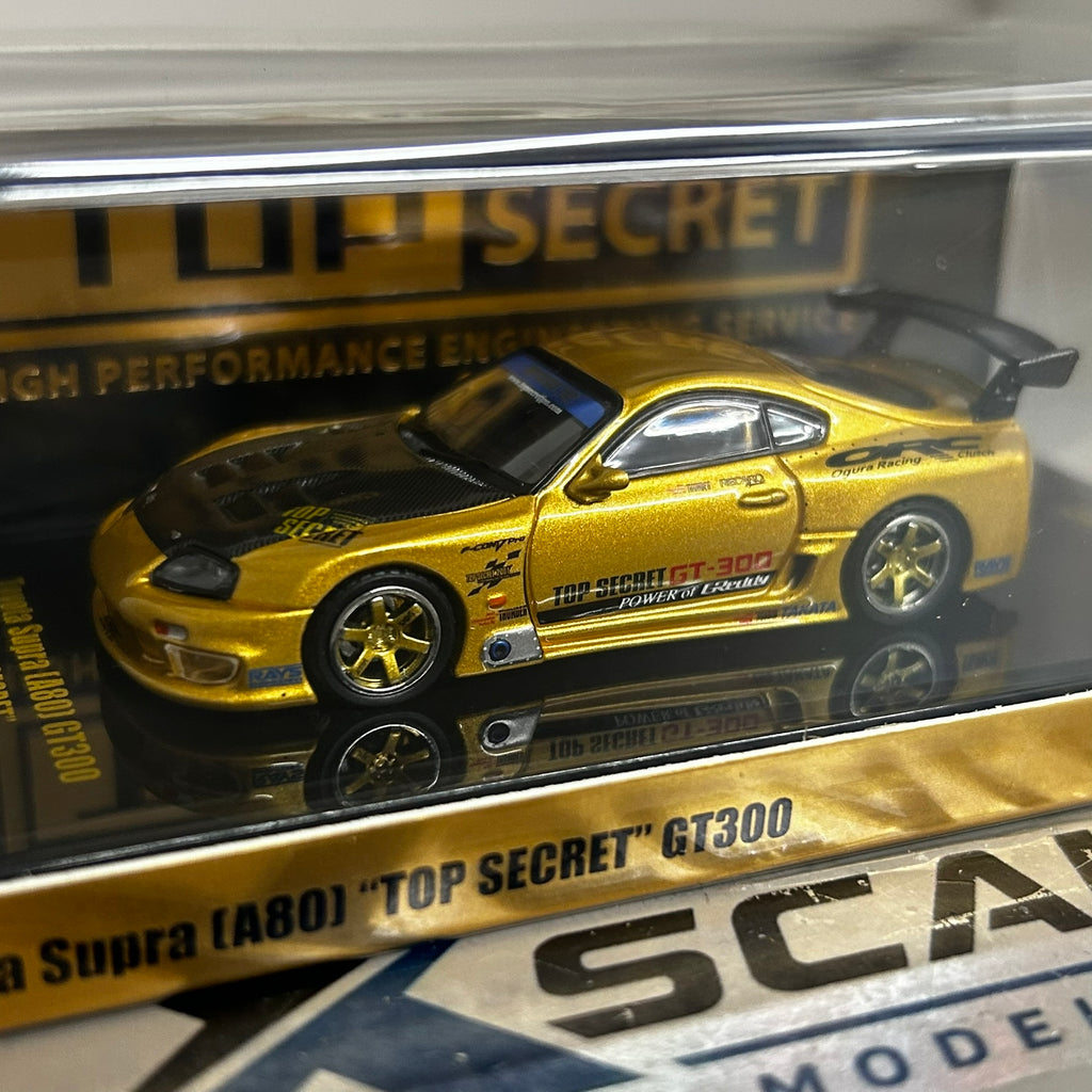 Inno64 1/64 Toyota Supra A80 Top Secret GT300 Gold