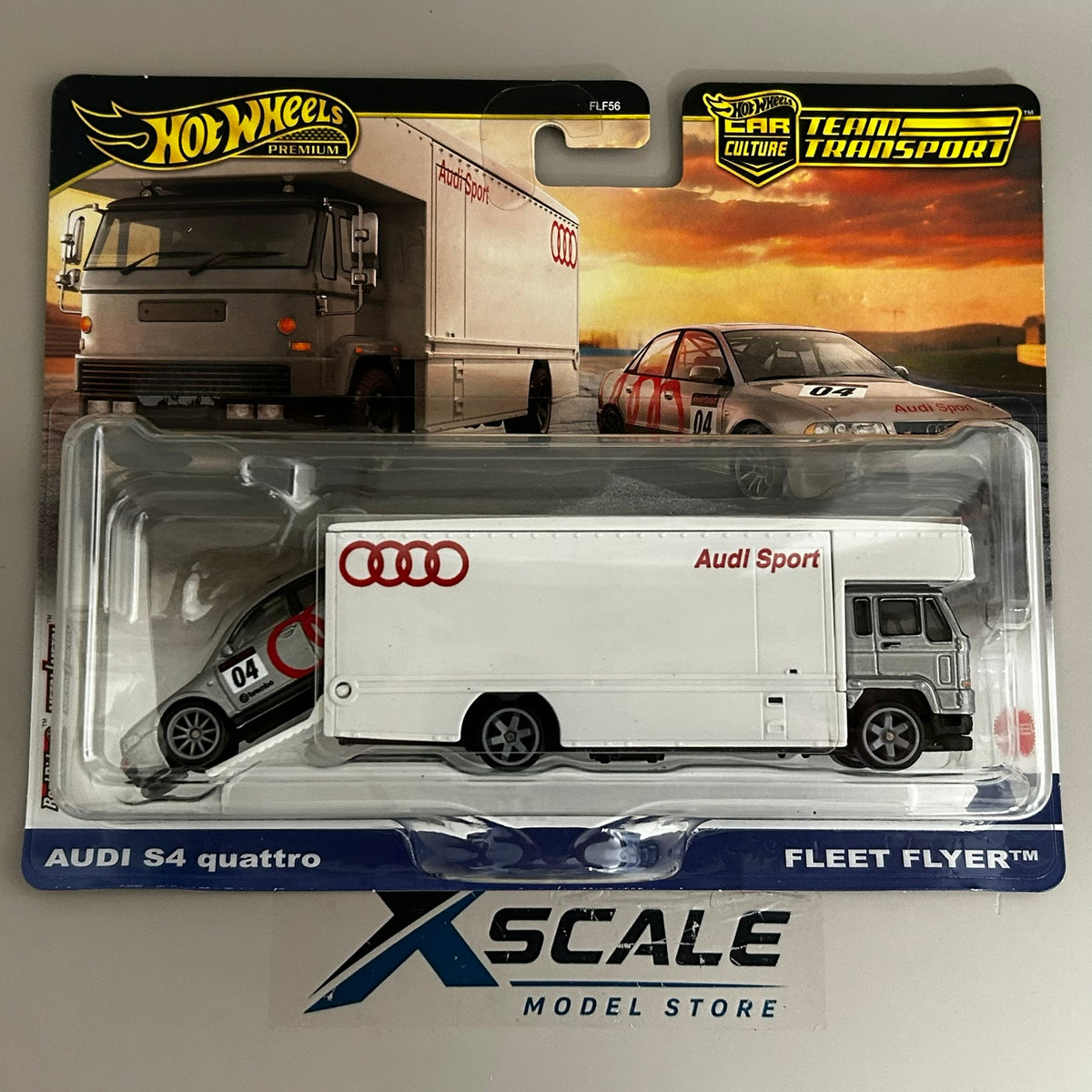 Premium Hot Wheels Team Transport 1/64 Audi S4 Quattro Fleet