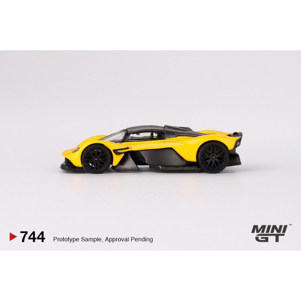 Mini GT 1/64 #744 ASTON MARTIN VALKYRIE SUNBURST YELLOW