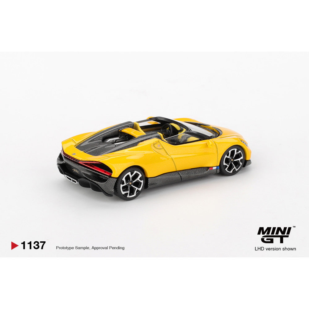 Mini GT 1/64 #1137 Bugatti W16 Mistral Yellow
