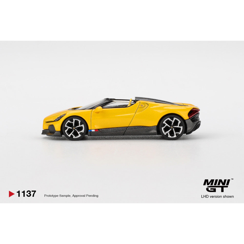 Mini GT 1/64 #1137 Bugatti W16 Mistral Yellow