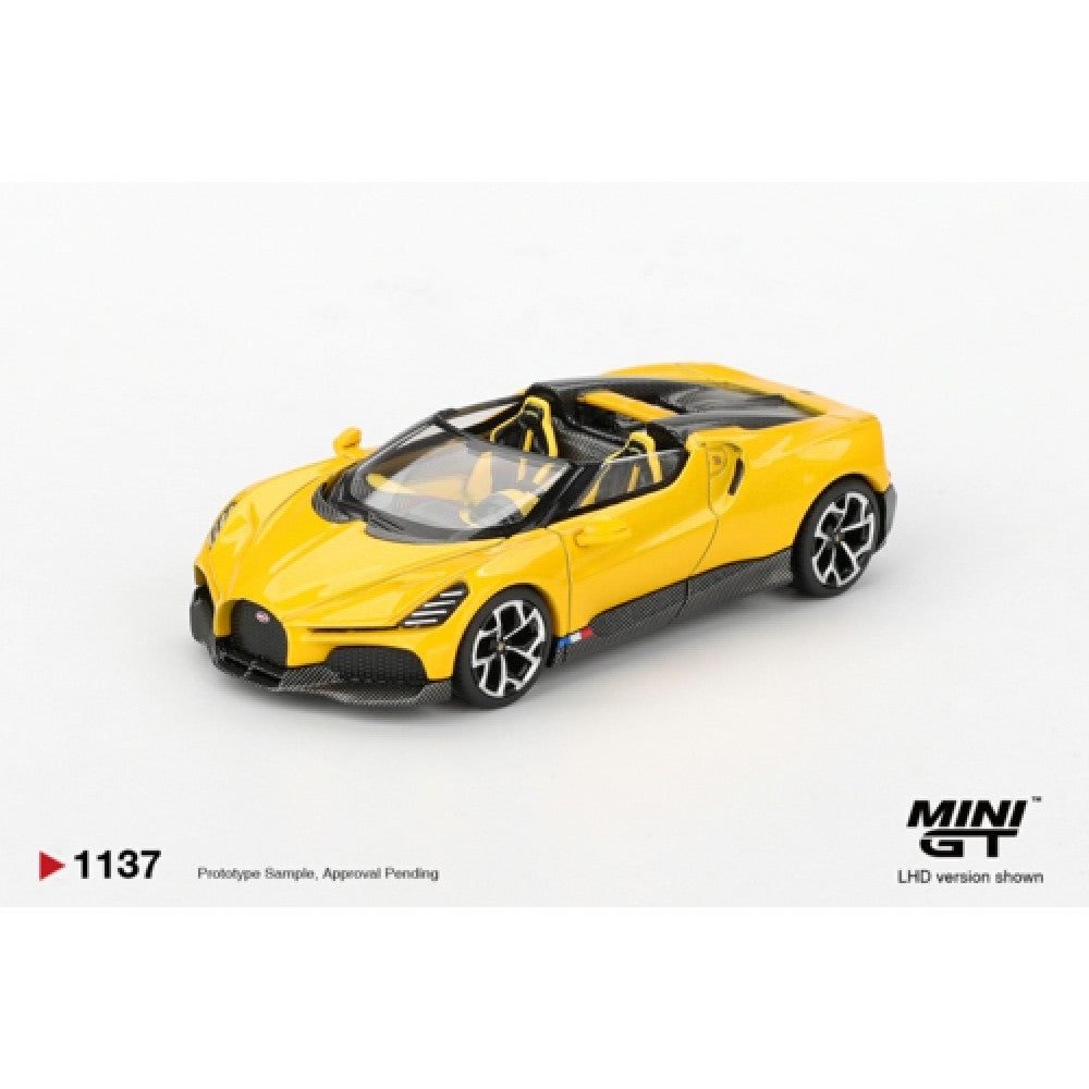 Mini GT 1/64 #1137 Bugatti W16 Mistral Yellow
