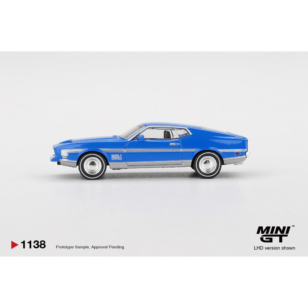Mini GT 1/64 #1138 Ford Mustang Mach 1 Blue