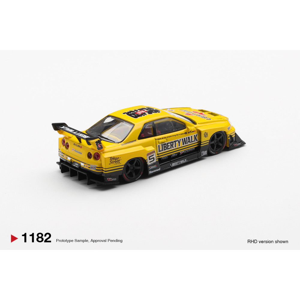 Mini GT 1/64 #1182 Nissan Skyline LB-ER34 Super Silhouette Yellow