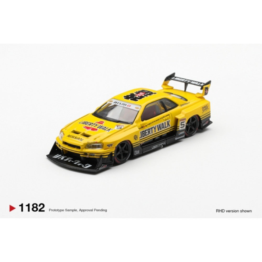 Mini GT 1/64 #1182 Nissan Skyline LB-ER34 Super Silhouette Yellow