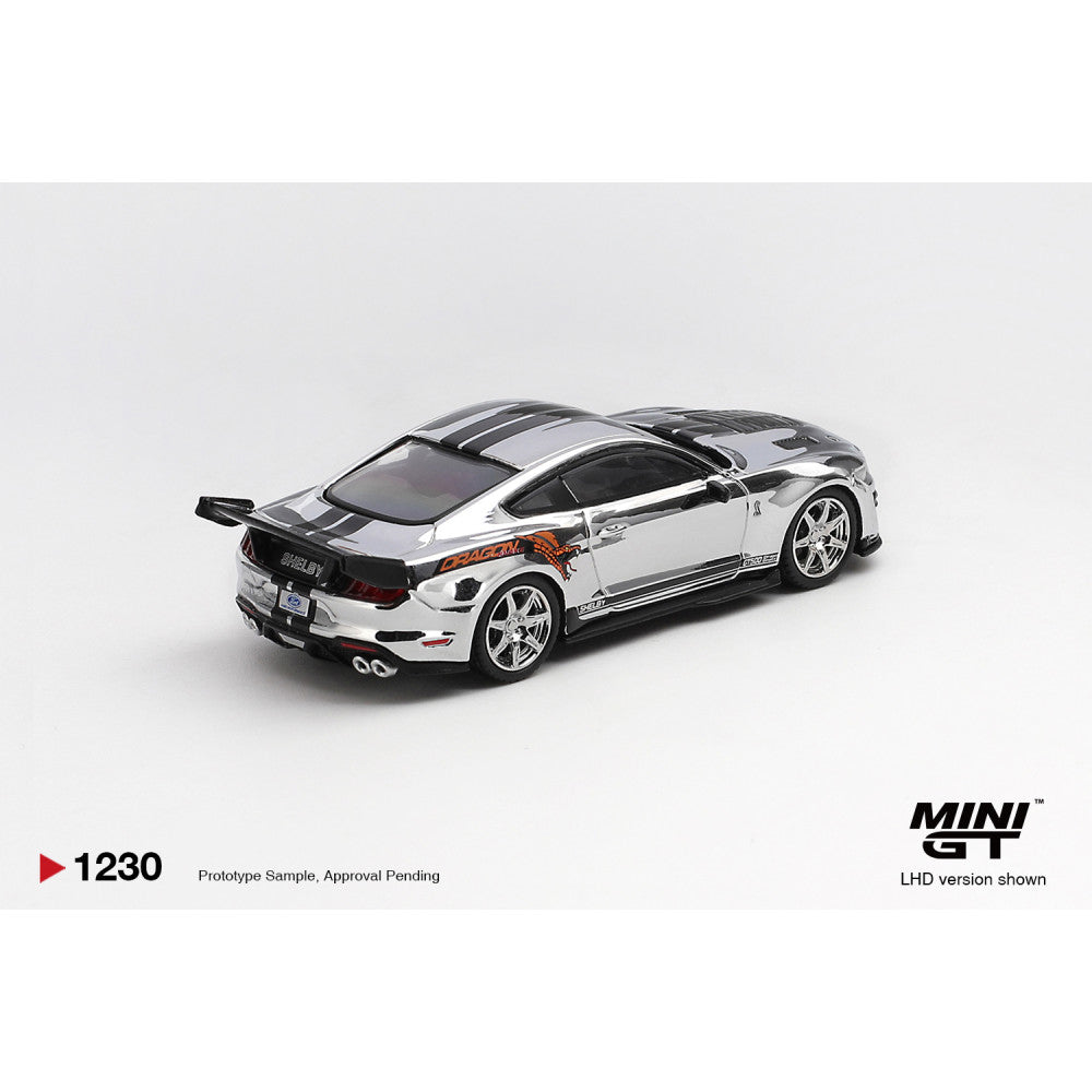 Mini GT 1/64 #1230 Ford Shelby Mustang GT500 Snake Concept Chrome