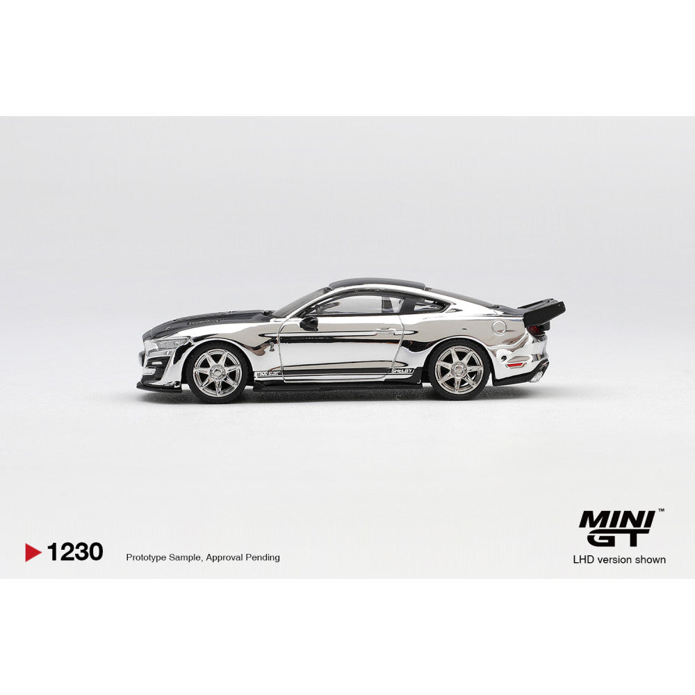 Mini GT 1/64 #1230 Ford Shelby Mustang GT500 Snake Concept Chrome
