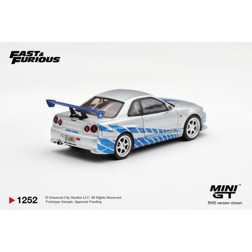 (PRE-ORDER) Mini GT 1/64 #1252 Nissan Skyline GTR Brian O Conner Fast & Furious