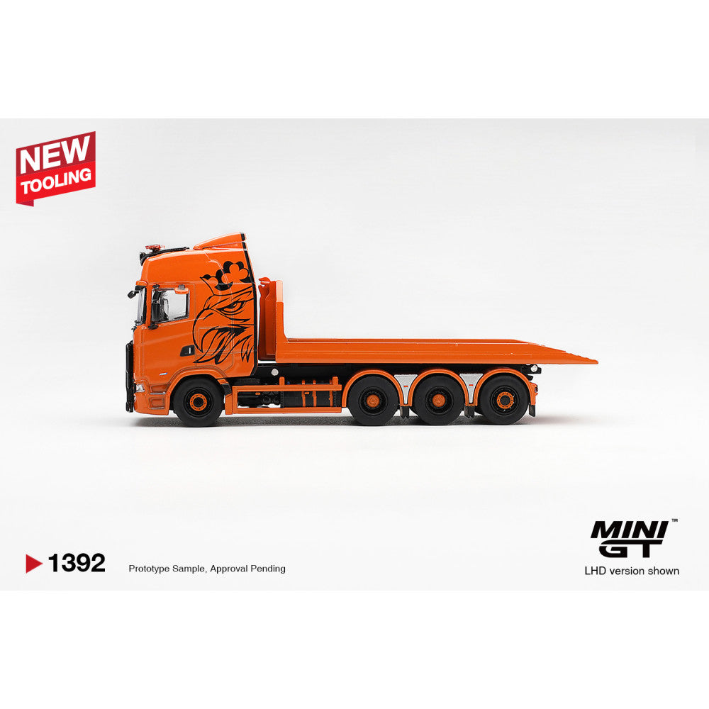 (PRE-ORDER) Mini GT 1/64 #1392 Scania 770s Hooklift Flatbed
