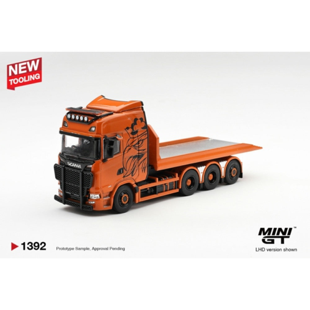 (PRE-ORDER) Mini GT 1/64 #1392 Scania 770s Hooklift Flatbed