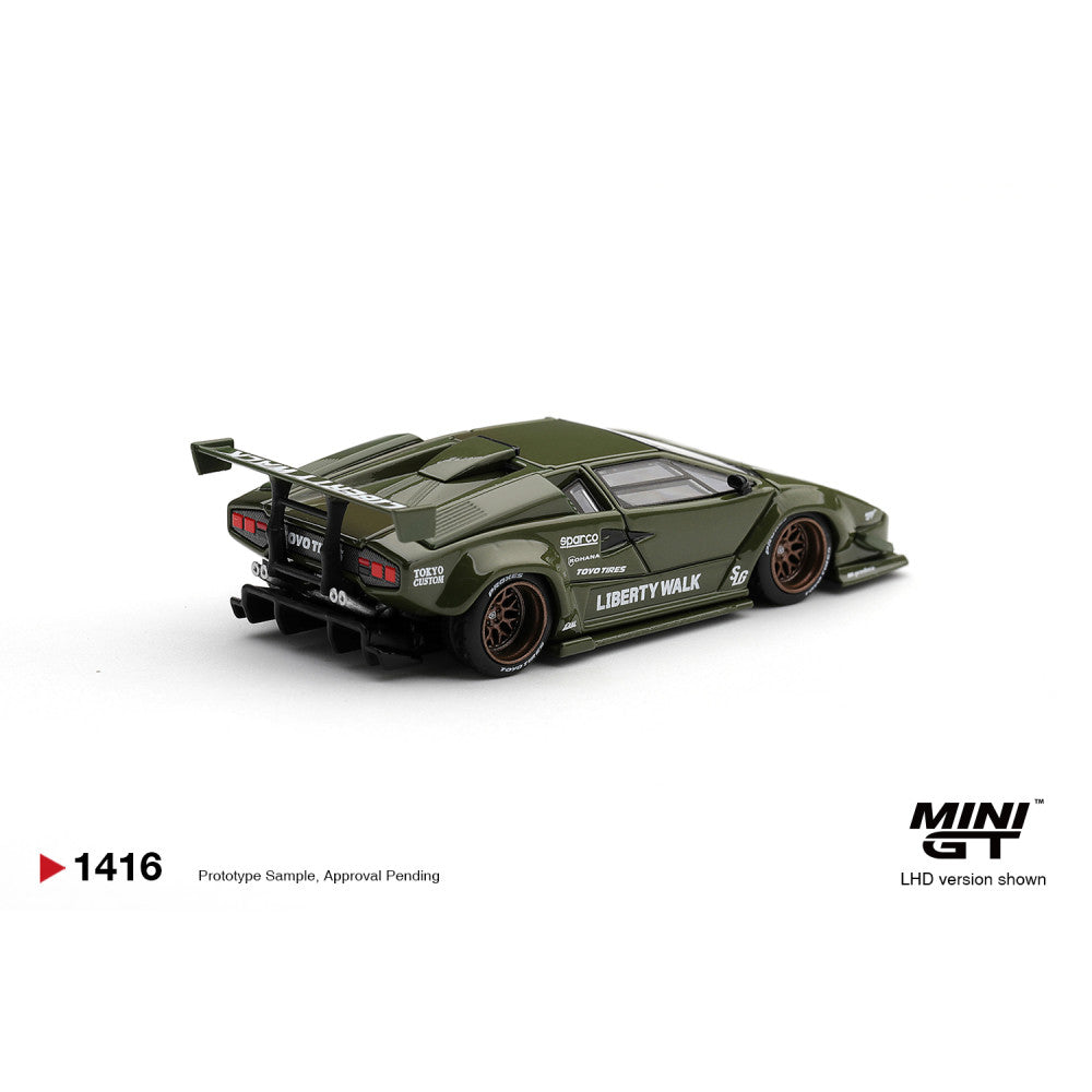 (PRE-ORDER) Mini GT 1/64 #1416 Lamborghini Countach LB Works Army Green