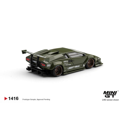 (PRE-ORDER) Mini GT 1/64 #1416 Lamborghini Countach LB Works Army Green