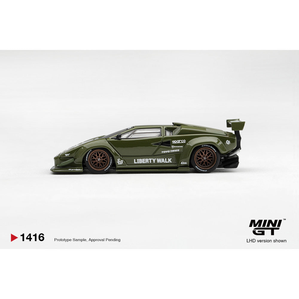 (PRE-ORDER) Mini GT 1/64 #1416 Lamborghini Countach LB Works Army Green