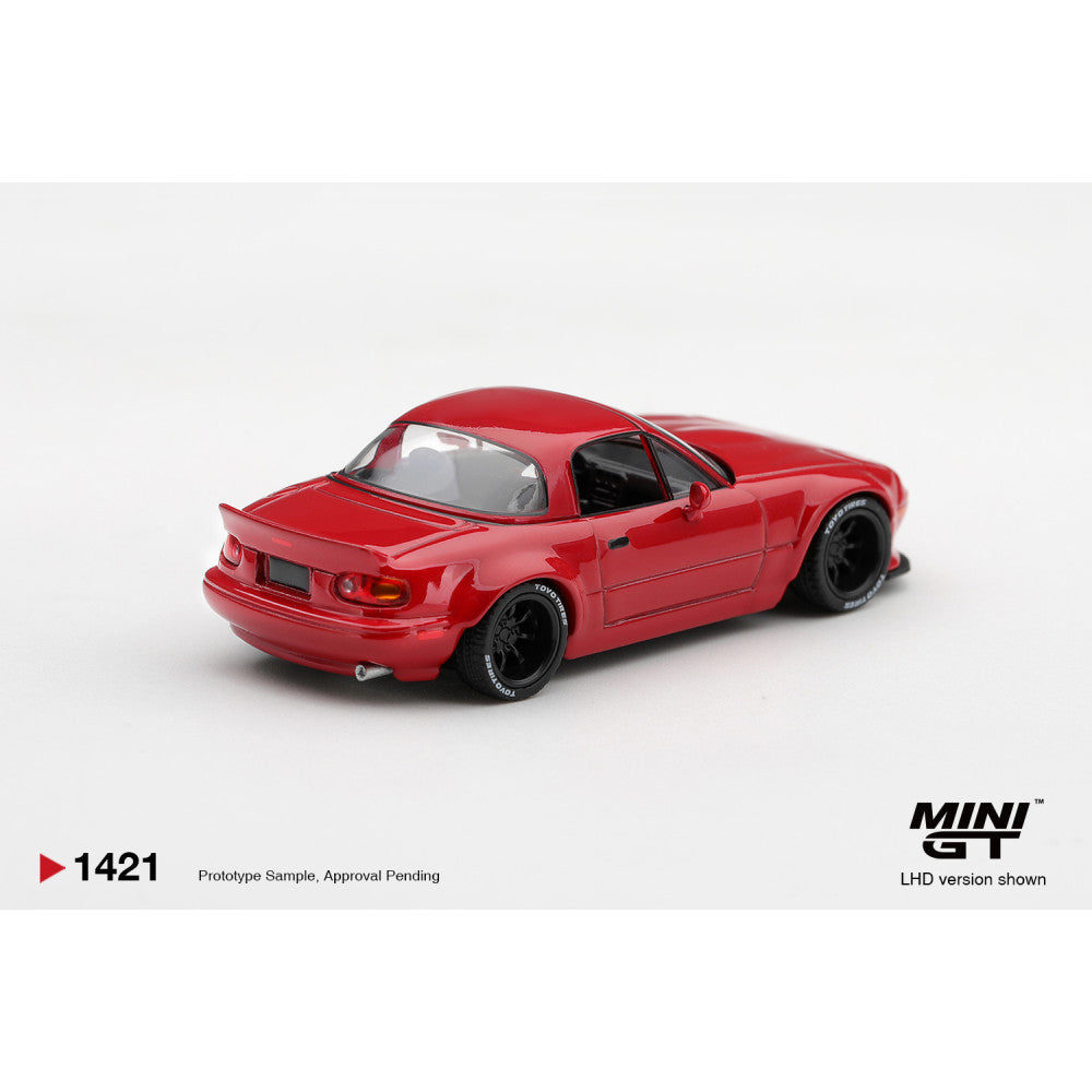 (PRE-ORDER) Mini GT 1/64 #1421 Mazda MX5 Pandem Classic Red