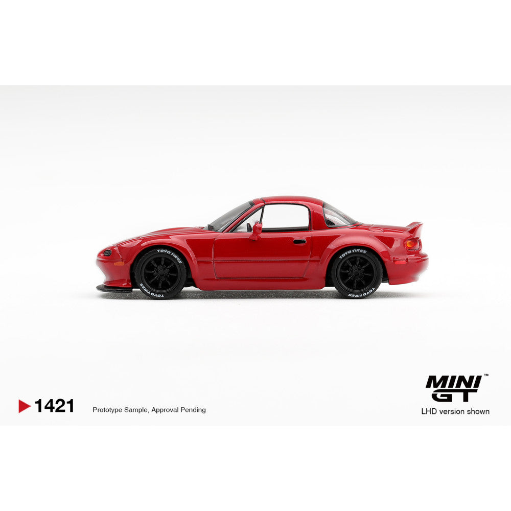 (PRE-ORDER) Mini GT 1/64 #1421 Mazda MX5 Pandem Classic Red