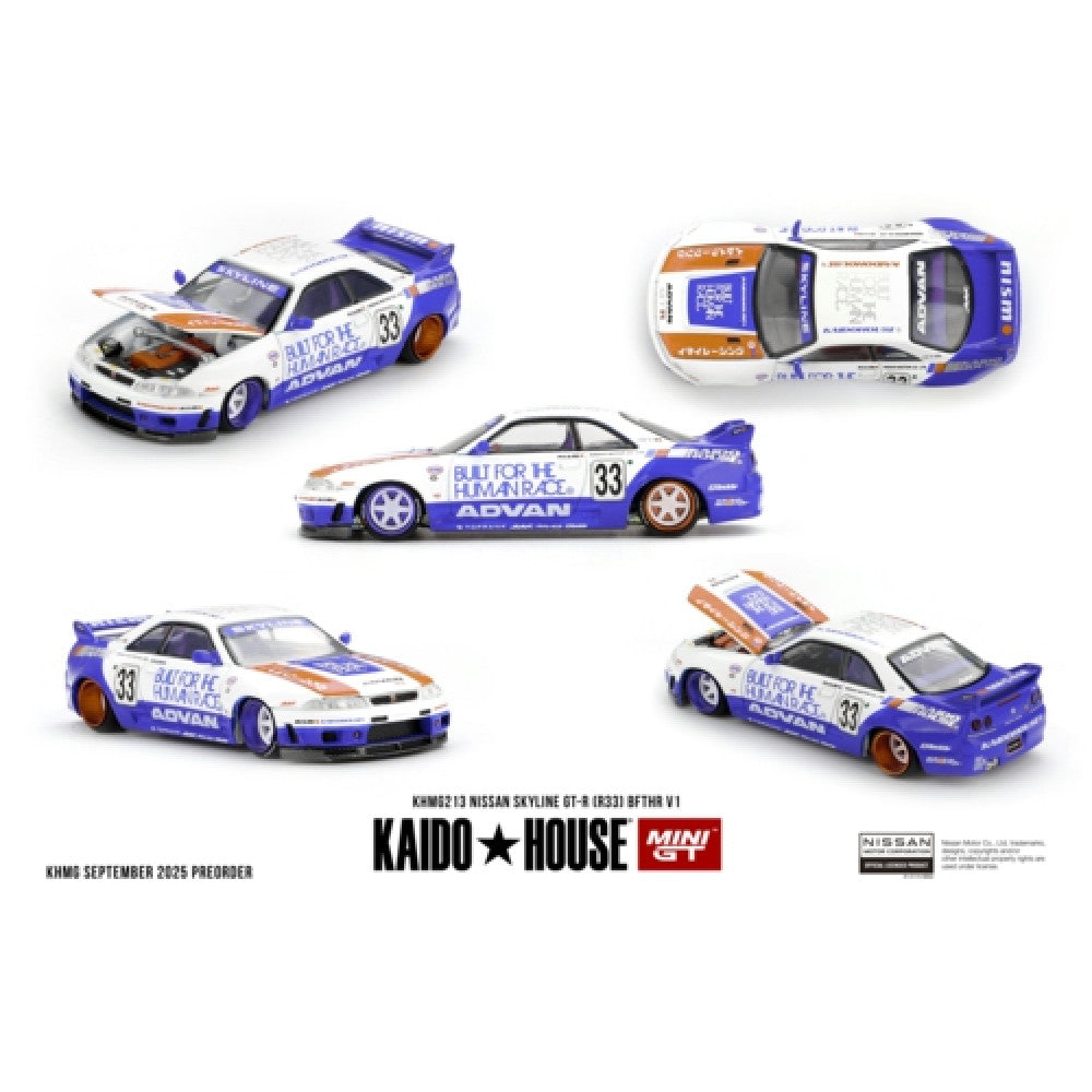 Mini GT Kaido House 1/64 #213 Nissan Skyline GTR R33 V1