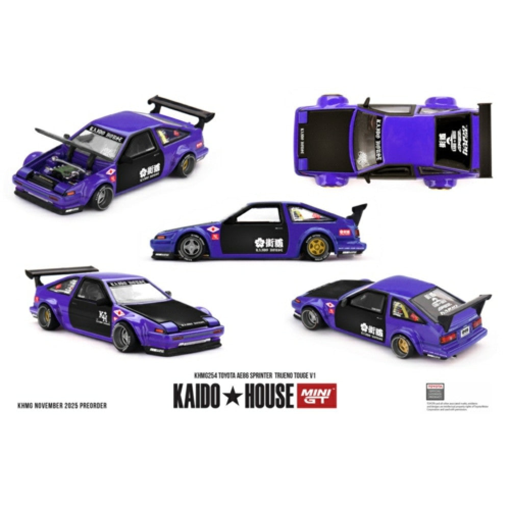 Mini GT Kaido House 1/64 #254 Toyota AE86 Sprinter Trueno Touge V1