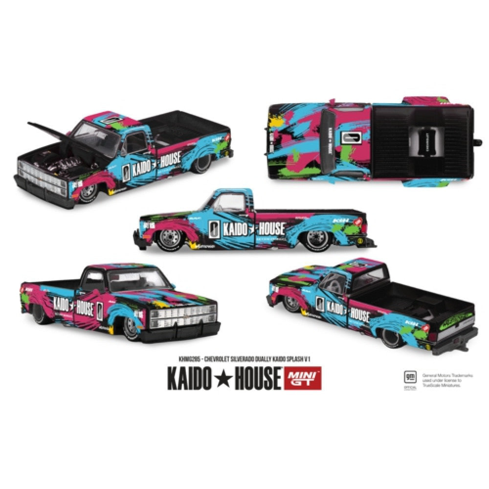 Mini GT Kaido House 1/64 #285 Chevrolet Silverado Dually Splash V1