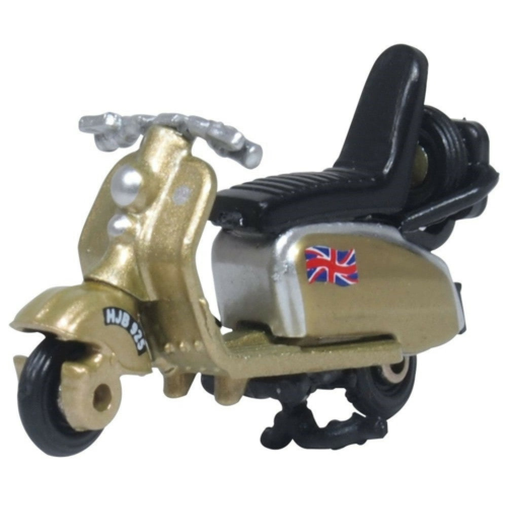 Oxford Diecast 1/76 Scooter Gold Union Jack